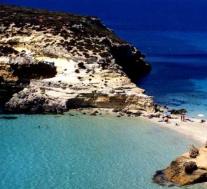 A beach in Lampedusa